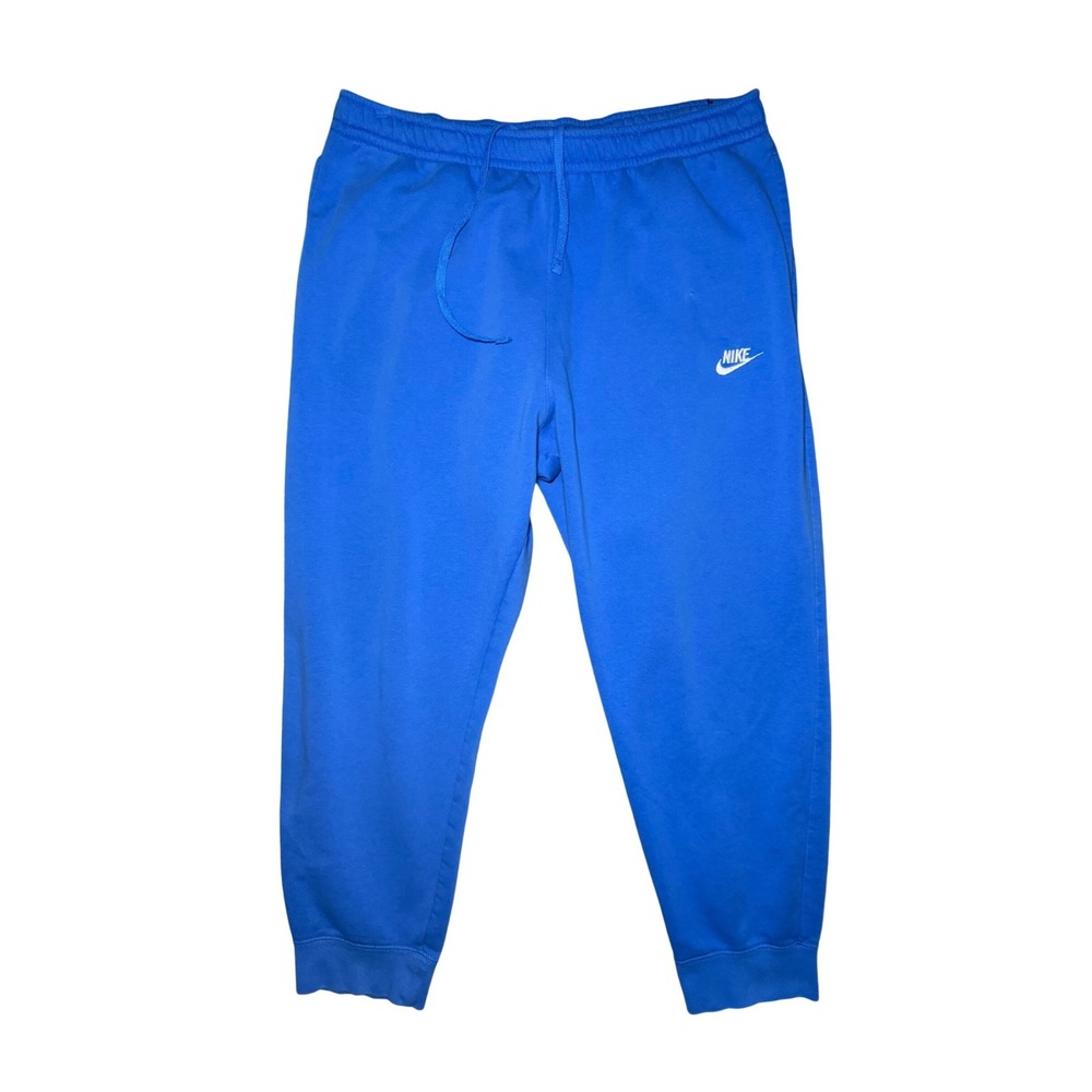 Nike Joggers Men 3XL Blue Fleece Sweatpants Embroidered Logo